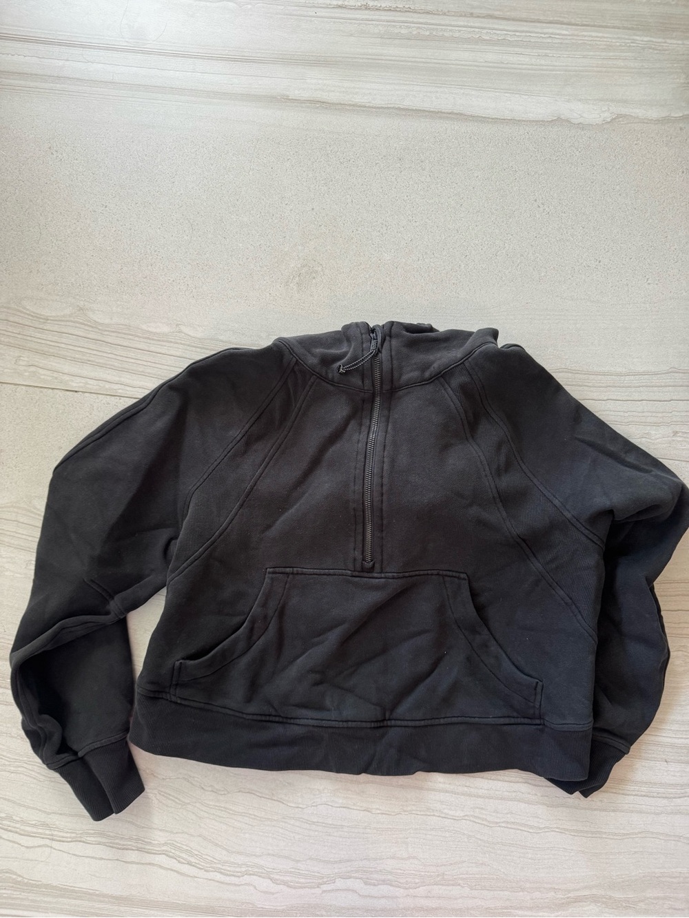 lululemon athletica Black Half-Zip Scuba Sweatshirt